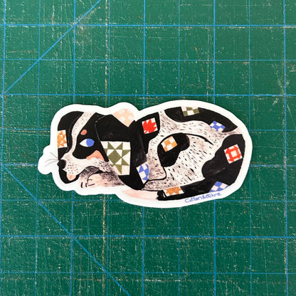 Quilty Dog Sticker