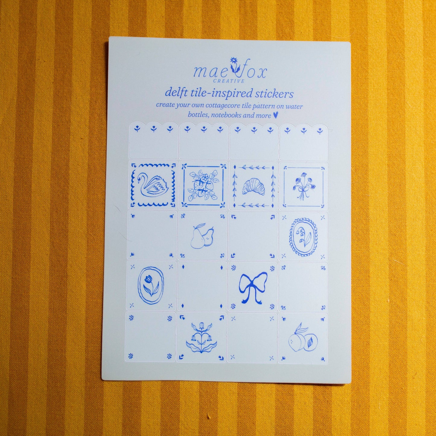 Delft Tile Sticker Sheet