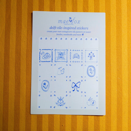 Delft Tile Sticker Sheet