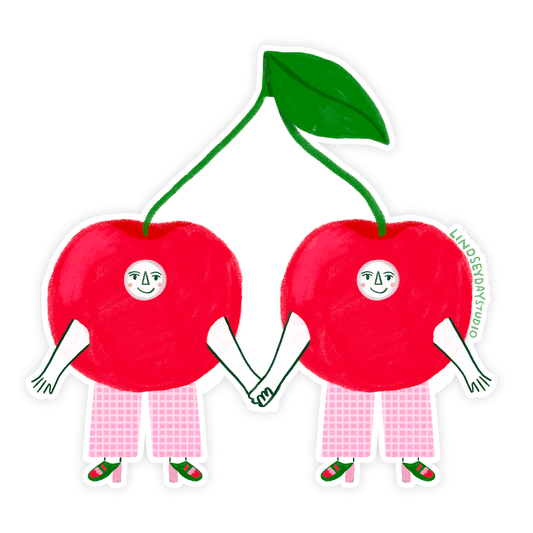 Cherry Twins Magnet