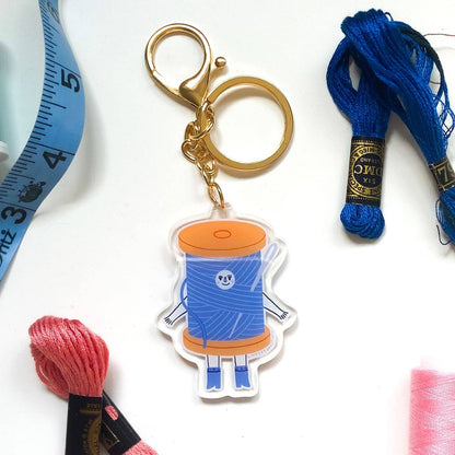 Embroidery Friend Keychain Bag Charm