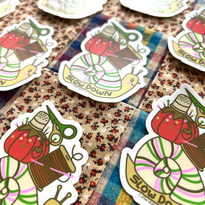 Slow Down Sticker