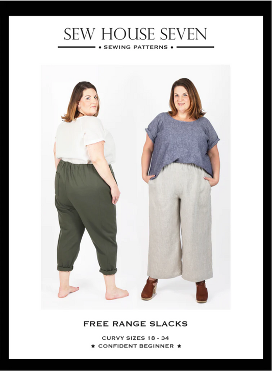 Free Range Slacks Curvy Sizes (Sizes 18-34) by Sew House Seven