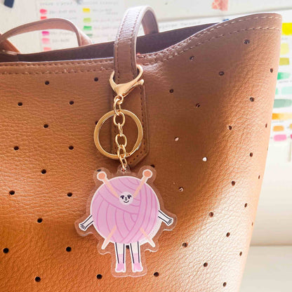Knitting Friend Keychain Bag Charm