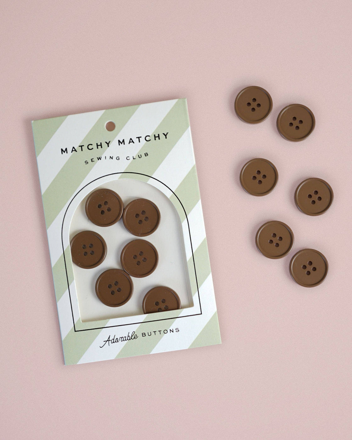 Cocoa Retro Buttons: Set of 6