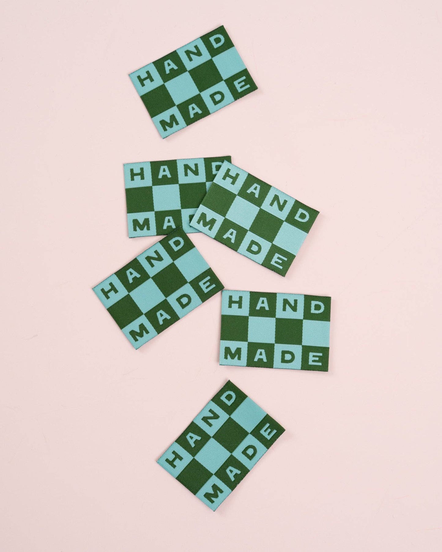 'Handmade' Checkerboard Large Labels