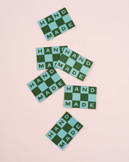 'Handmade' Checkerboard Large Labels