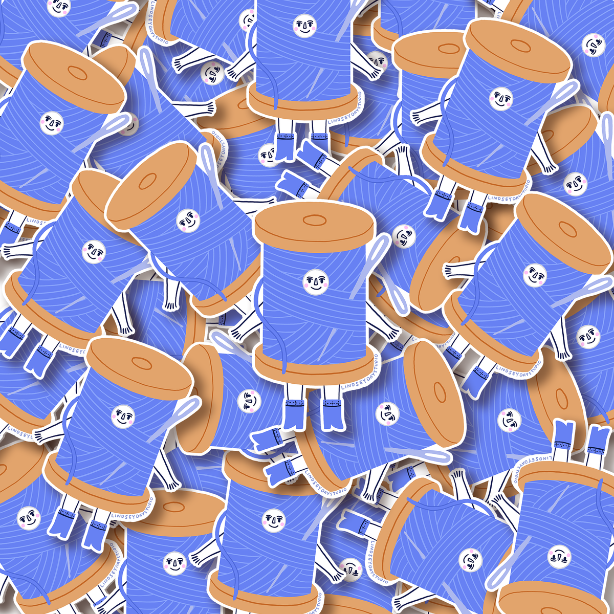 Embroidery Thread Friend Sticker