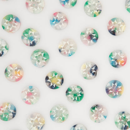 Small 5/8" Confetti Quilt Star Buttons