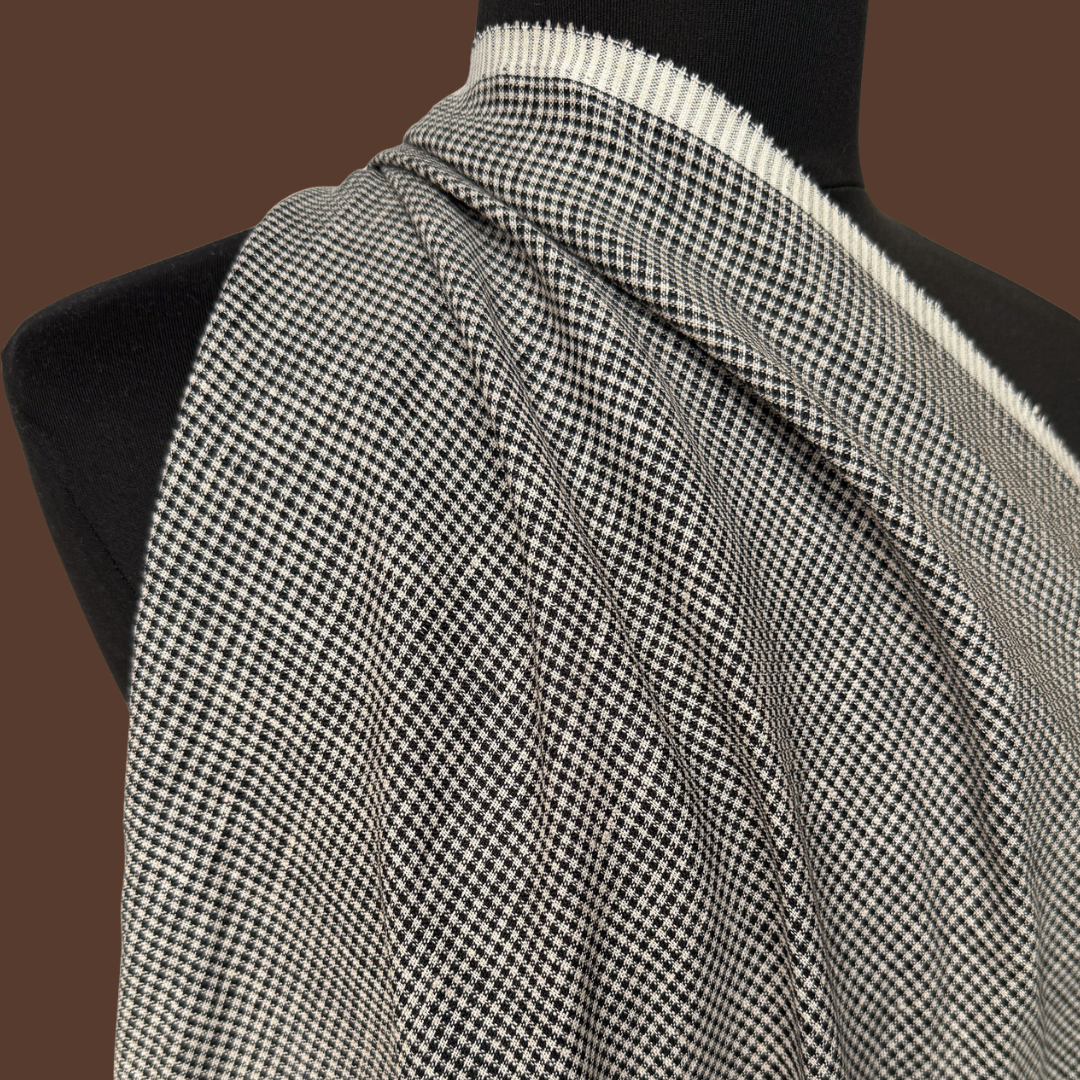Micro Gingham Linen - Black