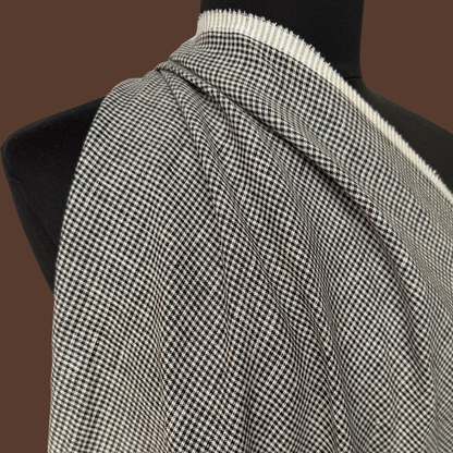 Micro Gingham Linen - Black
