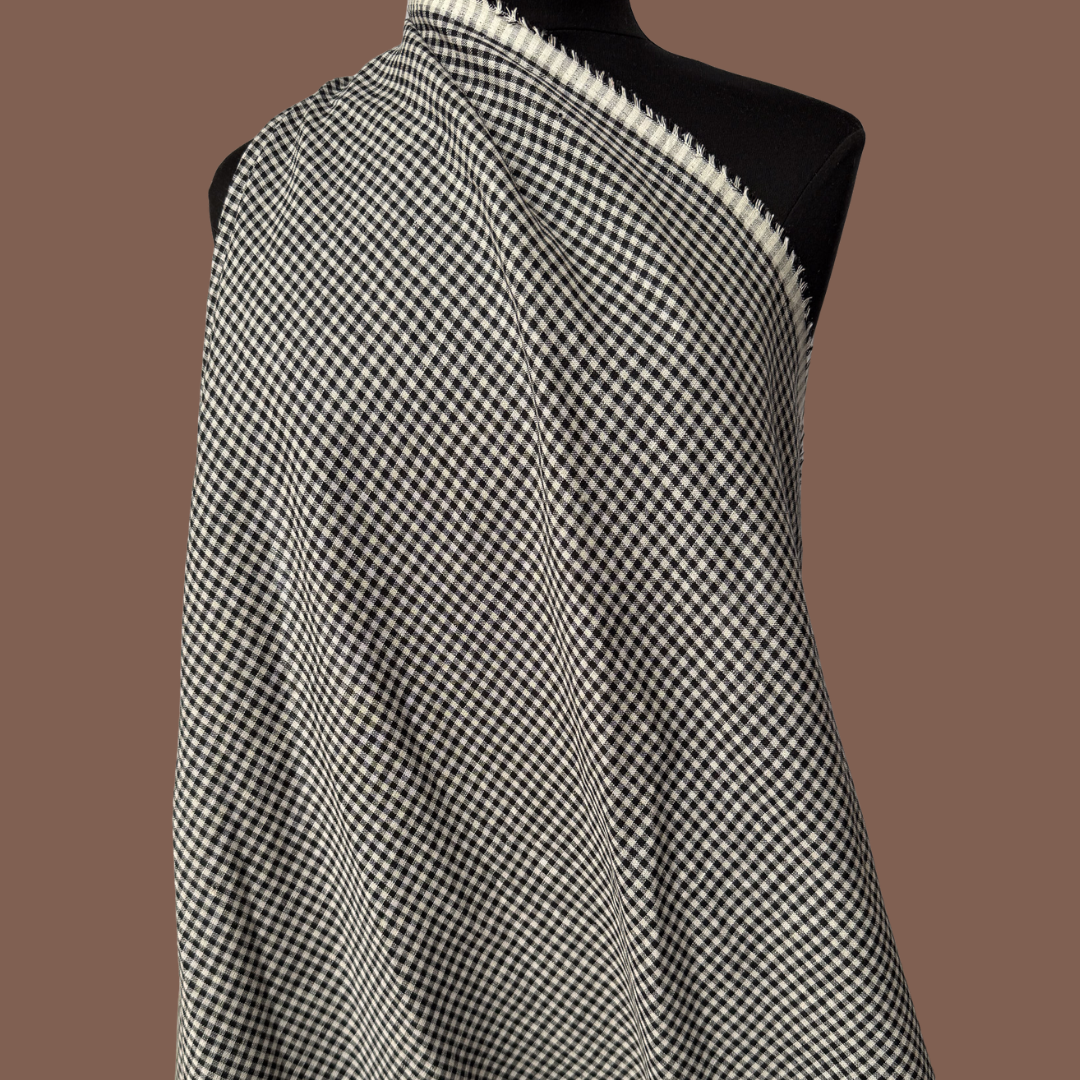 Mini Gingham Linen - Black
