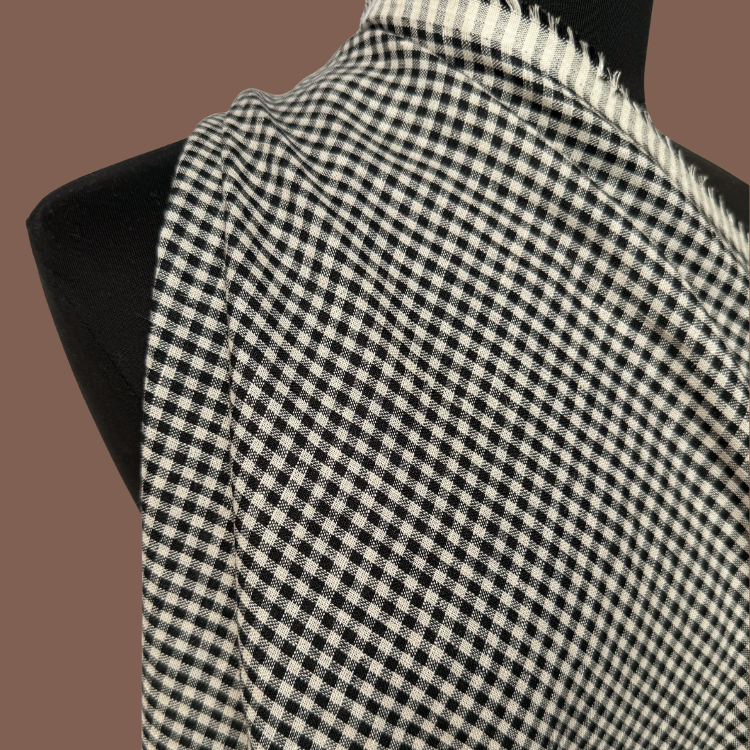 Mini Gingham Linen - Black