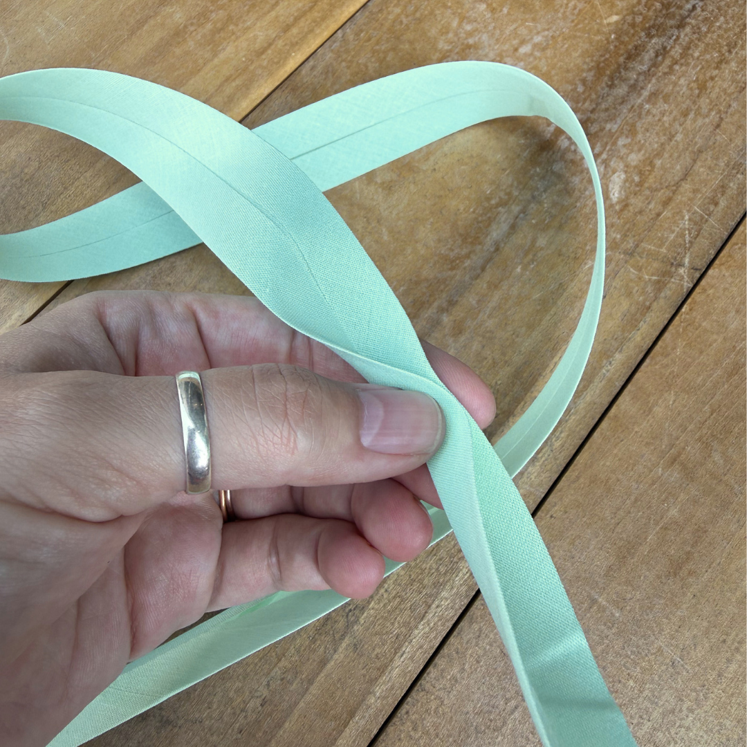 Bias Binding in Mint - 1" Single Fold - Sold by the Yard