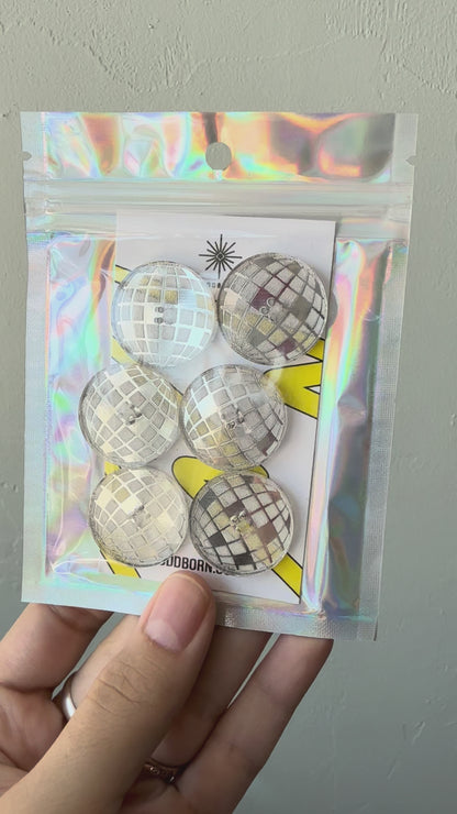 Disco Ball Button Set - 1"