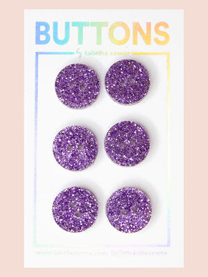 Purple Sparkle Buttons (0.59 inch)