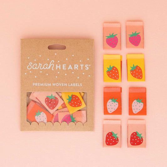 Strawberry Woven Labels